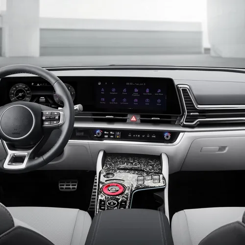 Miniatura 5 de YOUTOOCAR 2 piezas de cubiertas de panel de cambio de marchas automático para interior Compatible con Kia Sportage 2023–2025 EX SX SX-Prestige