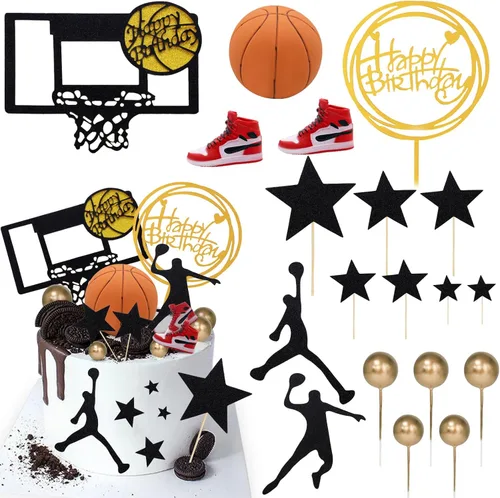 Miniatura 10 de 29 piezas de decoración de pastel de fútbol de cumpleaños decoración de pastel de fútbol jugador de pelota deportiva decoración de pasteles