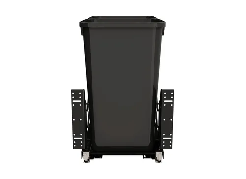 Miniatura 2 de Rev-A-Shelf Bote de basura doble extraíble para debajo de gabinetes de cocina, 27 Qt. 6.75 galones con rieles de cierre suave para gabinetes base