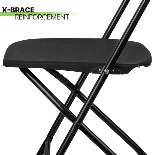 Miniatura 5 de Magshion Sillas plegables de plástico, paquete de 4 sillas de comedor plegables para bodas, fiestas, eventos, exteriores, interiores, silla ligera
