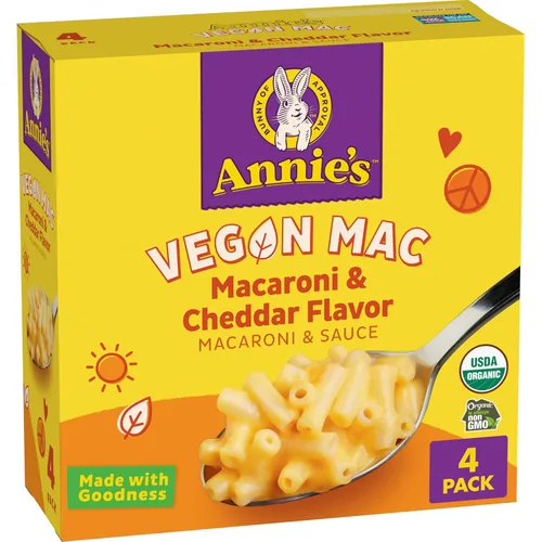Miniatura 10 de Annie's Pasta y Salsa Vegana con Sabor a Macarrones y Queso, Orgánica, a Base de Plantas, Para Cena o Snacks, 6 onzas