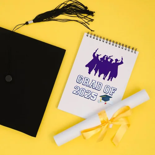 Miniatura 5 de Hying Troqueles de corte de graduación 2025 para hacer tarjetas, troqueles de felicitaciones graduados graduados de licenciatura, plantillas