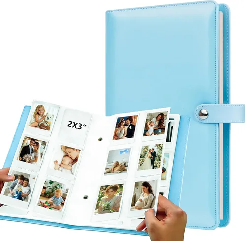 Miniatura 13 de Ruibytree Álbum de fotos para libro de fotos Polaroid de 2 x 3 pulgadas, capacidad de forma segura 432 imágenes de recuerdos únicos, compatible