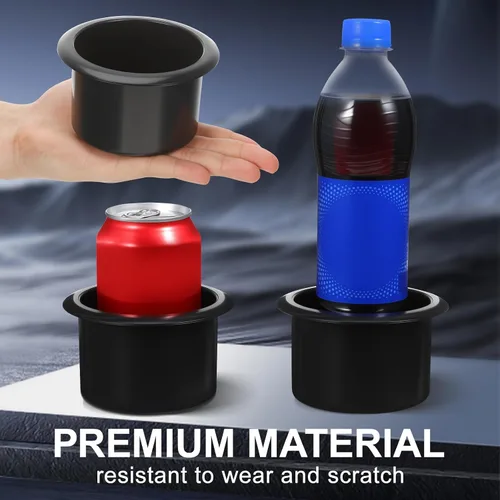 Miniatura 3 de OUNONA Soporte para tazas para Rv, barco, coche, sofá, carrito de golf, asas reclinables, inserto de soporte de tazas, plástico universal para mesa
