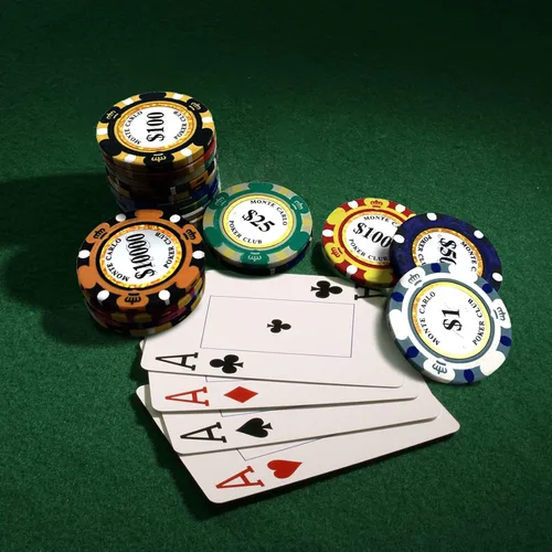 Miniatura 5 de Fichas de Poker Clay Monte Carlo de 0.49 oz - Paquete de 50 fichas Amarillo ($1000 Yellow)