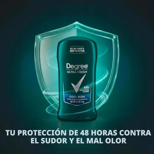 Miniatura 7 de Degree Desodorante antitranspirante ultra fresco para hombre, paquete de 4 unidades Cool Rush 2.7 oz
