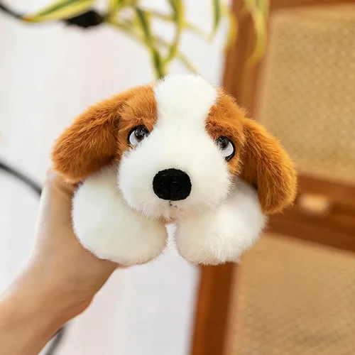 Miniatura 4 de PEACH CAT Basset Hound Perro de Peluche Animal de Peluche Lindo Peluches de Cachorros Pequeños Juguetes de Peluche Regalos para Niños