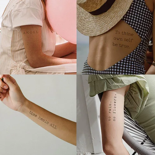 Miniatura 12 de Everjoy Más de 10 diseños impermeables brazo muñeca pierna círculo falso tatuaje temporal pegatinas - brazalete tribal bohemio negro