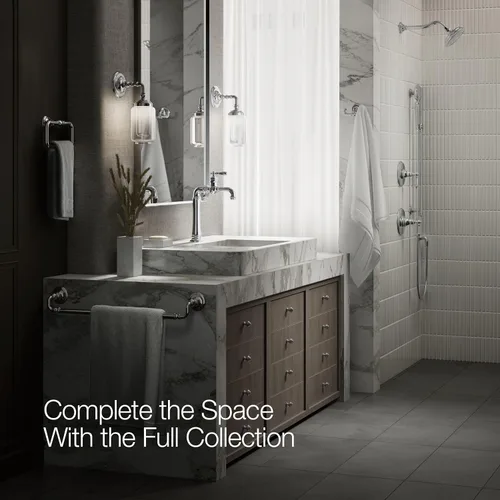 Miniatura 10 de Kohler 72763-9M-CP Artifacts Gentleman's - Grifo para lavabo de baño con una sola manija, 1.2 gpm, cromo pulido