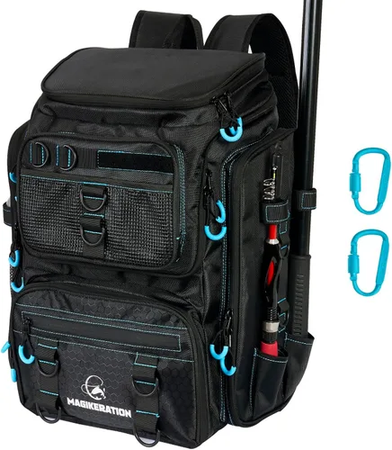Miniatura 11 de Fishing Backpack with Rod Holders,900D Oxford Water-Resistant Fishing Gear,42L Large Storage Tackle Bag for Men