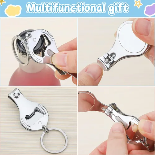 Miniatura 4 de Minatee Juego de 50 abridores de botellas para baby shower, regalos de agradecimiento para invitados de revelación de género (pie de niño)