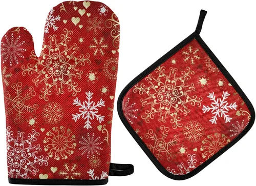 Miniatura 73 de ZZXXB Spring Bird - Guantes de cocina dobles con diseño floral de mariposa, resistentes al calor, antideslizantes, extra largos de 7 x 35 pulgadas