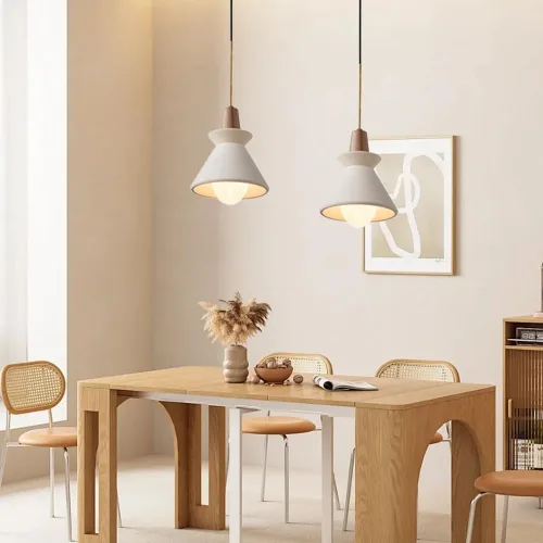 Miniatura 2 de Luces colgantes de hormigón de 7.5 pulgadas, para isla de cocina, pantalla de piña, lámpara industrial, lámpara colgante de cemento nórdico