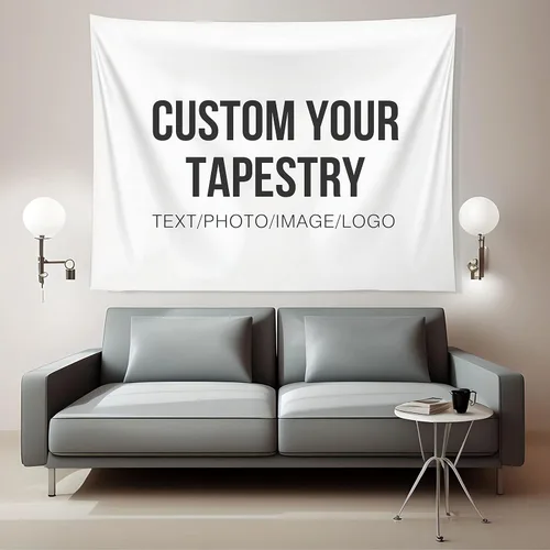 Miniatura 16 de Misnest Tapiz personalizado, fotos personalizadas, texto para el hogar, dormitorio, fiesta, sala de estar, telón de fondo, horizontal, 37 x 29