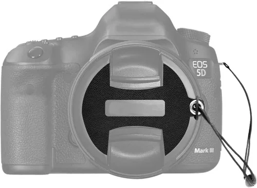 Foto&Tech Paquete de 2 calcomanías de cuero de 2.283 in con logotipo recortado para lente y correa adhesiva 3M compatible con EOS T7i T6i T6s T5i
