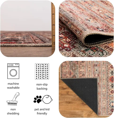 Miniatura 8 de Keen Home Design Alfombra de entrada de 2 x 3 pies, lavable a máquina con parte trasera antideslizante, ideal para entrada, cocina, baño, Multi