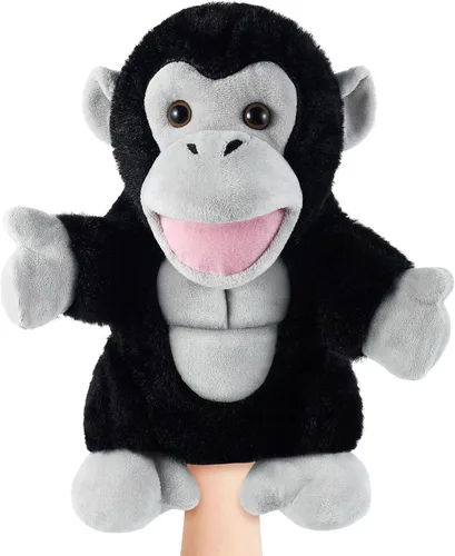 Miniatura 16 de Marionetas de Mano de Animales de 11 Pulgadas Safari Selva Zoológico Bosque Títere Selva Tropical Pastizales Animales Juego de Roles para Niños