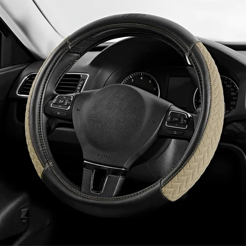 Miniatura 9 de Skechers - Funda para volante de cuero con amortiguación máxima, funda universal de 14" 1/2-15" para proteger el volante del automóvil para hombres