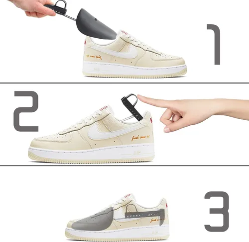 Miniatura 6 de YOLOPLUS+ Ensanchador de zapatos de plástico para hombre, árboles de zapatos ajustables para hombres, soporte portátil para talladores de árboles