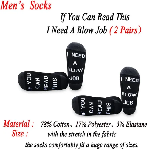 Miniatura 2 de JXGZSO Humor adulto regalo si usted puede leer esto necesito un golpe trabajo calcetines divertidos regalos para él golpe trabajo calcetines