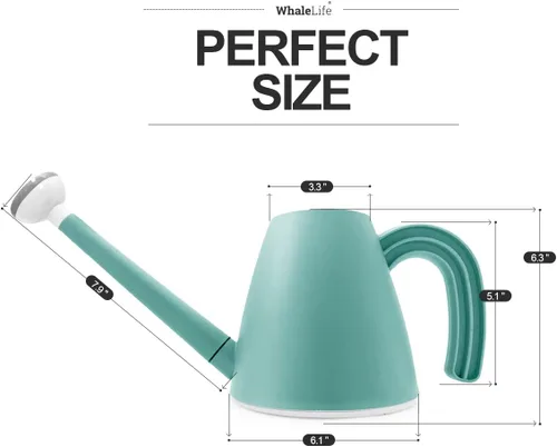 Miniatura 4 de WhaleLife Regadera interior para plantas de bonsái de casa (2.0L, azul)