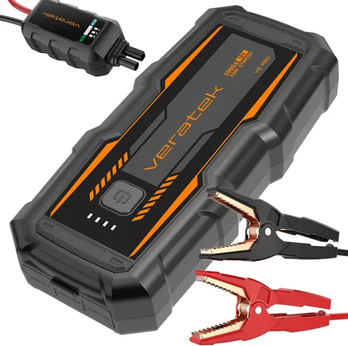V6 Pro 1000A Arrancador de Batería de Coche Portátil (6.0L Gasolina y 3.0L Diésel) – Paquete de Refuerzo de Batería de Litio de 12V con Seguridad
