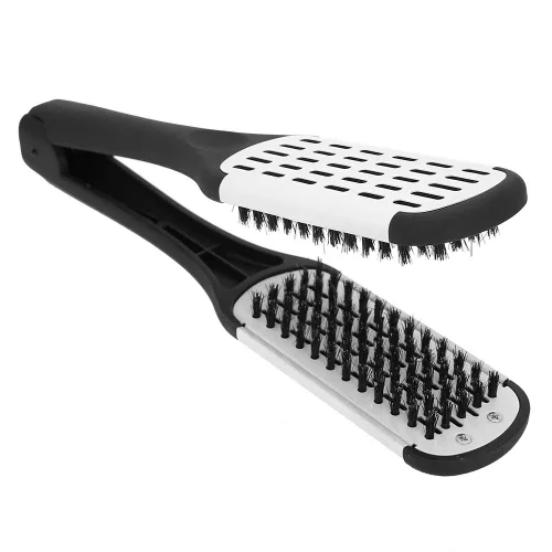 Miniatura 6 de cepillo para planchar pelo planchar. usura uni4e 25 × 5 × 4 profesional en forma de V abrazadera de peinado peine alisado peine herramienta