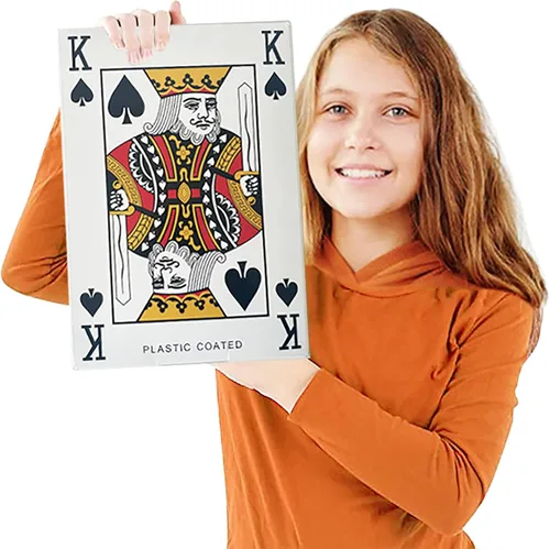 Miniatura 7 de Yuanhe Cartas de Juego Jumbo Grandes - Baraja Gigante de Cartas de Gran Tamaño Baraja Completa Póquer Enorme para Decoraciones de Fiestas de Casino