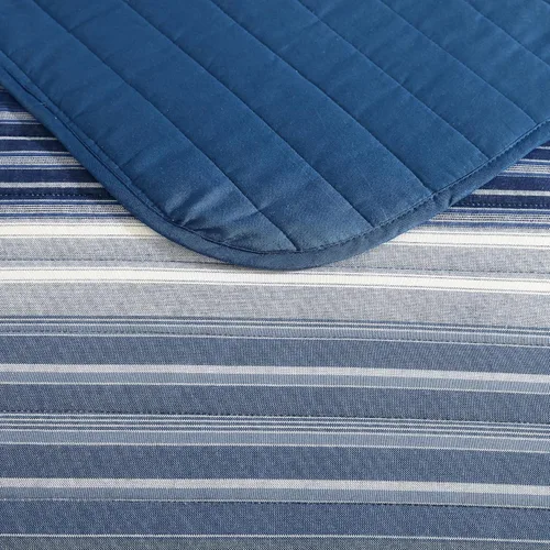 Miniatura 4 de Nautica - Juego de edredón individual, ropa de cama reversible de algodón con funda a juego, elementos esenciales para dormitorio