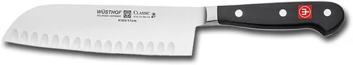 Miniatura 2 de Wüsthof Cuchillo Santoku, 7", negro