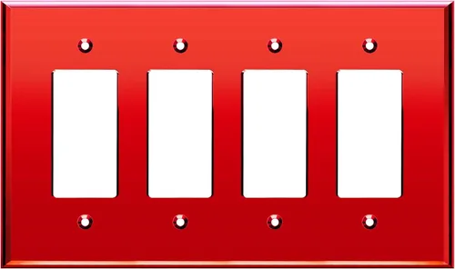 Miniatura 33 de LIDER Placa de Pared Decorativa de Acrílico Reflectante, Placa de Interruptor de Luz Espejada, Cubierta de Tomacorriente de Plexiglás, Vidrio Dorado