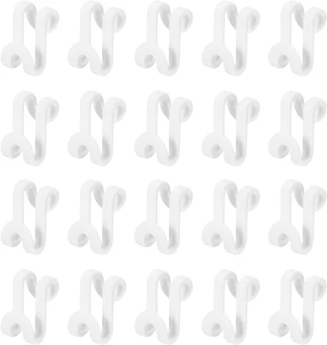 uxcell Ganchos para colgar ropa, 30 unidades, ganchos de plástico ABS, extensores de colgador, ganchos para colgar ahorran espacio para armario Beige