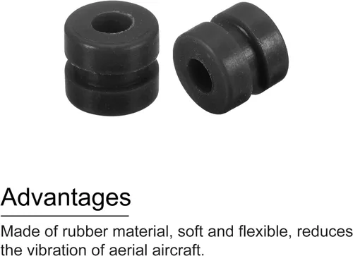Miniatura 4 de MECCANIXITY Bolas de goma antivibración RC para control remoto F4 F7 controlador de vuelo M2x4mm bolas de absorción de impactos (negro), paquete