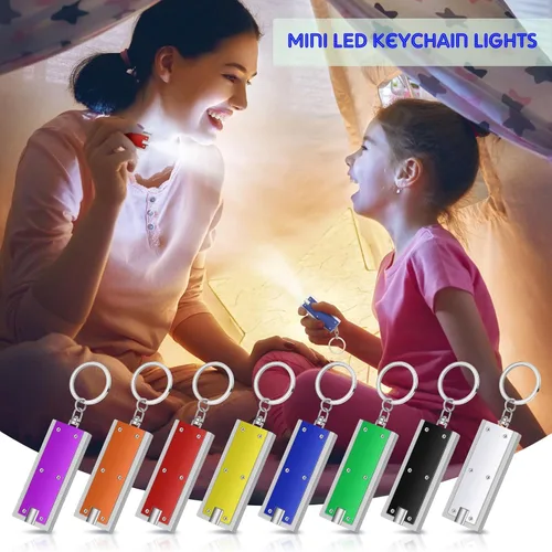Miniatura 6 de Hicarer 64 Piezas Linternas Llavero a Granel Mini Potentes Luces LED de Llavero Linterna Portátil para Emergencia Camping Equipo al Aire Libre