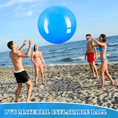 Miniatura 6 de Jenaai 30 Inch Large Bouncy Balls Giant Inflatable Rubber Kickballs Big Outdoor Exercise Jumping Hopping Ball for Outdoor Activity Sports Party Decor