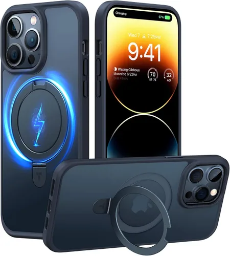 Miniatura 26 de TORRAS Funda magnética para iPhone 13 Pro Max de 6.7 pulgadas [compatible con Magsafe] con soporte, [protección contra caídas de grado militar] a