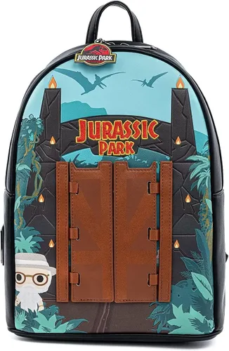 Miniatura 2 de Loungefly POP Jurassic Park Gates - Bolso de hombro con doble correa para mujer Multi
