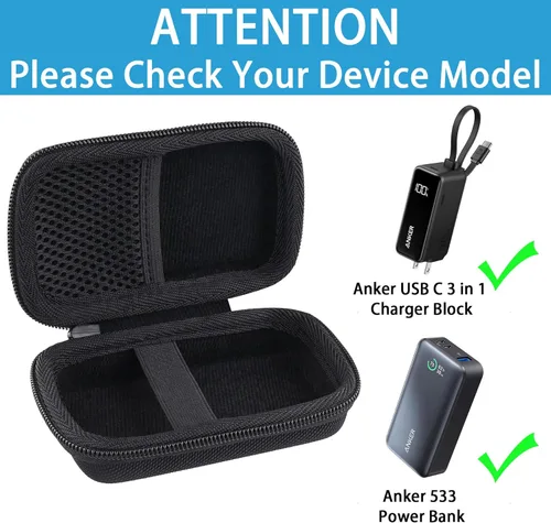 Miniatura 3 de khanka Funda de viaje rígida de repuesto para Anker 533 Power Bank/Anker Nano Power Bank, cargador portátil de 10000 mAh (PD 30 W máx. Leistung)