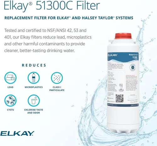 Miniatura 2 de Elkay WaterSentry 51300C - Filtro con certificación NSF/ANSI de microplásticos (3 unidades)