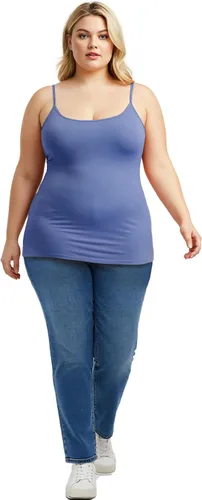 Miniatura 352 de Emmalise Camisola larga casual básica para mujer, con tirantes ajustables, top en capas