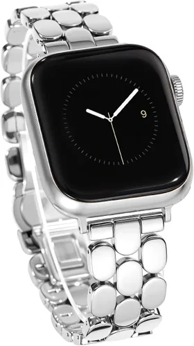 Miniatura 8 de JR.DM Correas de reloj de metal de diseño plateado dorado para mujer, compatibles con Apple Watch de 1.496, 1.575, 1.614, 1.654, 1.732, 1.772, 1.772