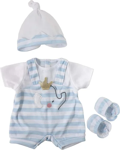 Miniatura 4 de JC Toys Berenguer Boutique Traje de muñeca bebé Vestido de rayas rosas con falda de tul, pantalones cortos, diadema y botines, se adapta a