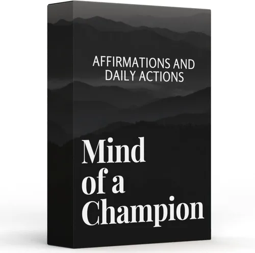 Mente de Campeón - Tarjetas Motivacionales para Hombres: Afirmaciones y Pasos de Acción para Convertir Sueños en Realidad - Para Productividad,