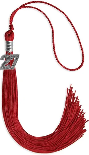 Miniatura 9 de Endea Graduation Borla de un solo color con dije de plata brillante (oro antiguo, 2022)