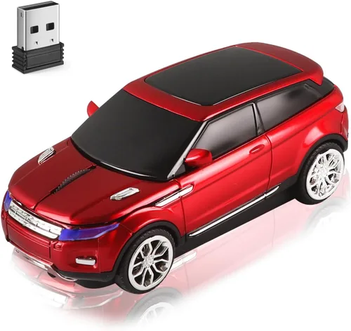 Miniatura 9 de Ratón inalámbrico lindo ratón de coche, portátil compacto novedoso, divertido ratón USB para laptop, computadora, tableta, MacBook, niños, niñas