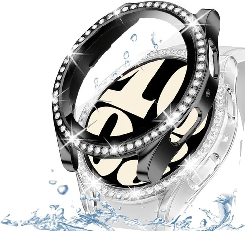 Miniatura 35 de DEALELE Paquete de 1 + 3 fundas y protector de pantalla compatible con Samsung Galaxy Watch FE / 5/4 de 1.575 pulgadas, funda protectora