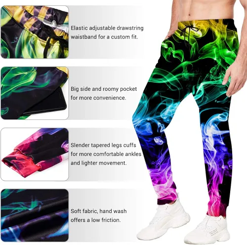 Miniatura 3 de Belovecol - Pantalones de deporte para hombre y mujer, estilo casual, 3D