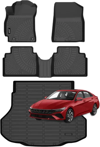 Miniatura 53 de Juego completo de tapetes de auto para todo tipo de clima, revestimiento automotriz para piso y maletero