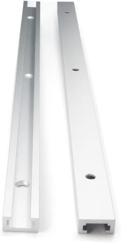 Miniatura 8 de 4 piezas de 15.748 in/16 pulgadas de aluminio deslizante con tornillos perfil de doble corte universal con agujeros de montaje preperforados