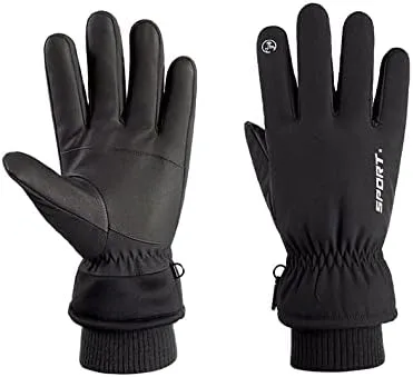 Miniatura 8 de BZGG Guantes de esquí, guantes de nieve impermeables de invierno para hombres y mujeres, resistentes al viento, con pantalla táctil, guantes